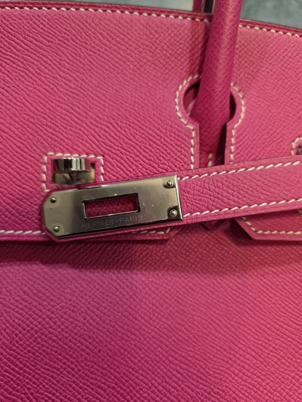 Authentic Hermes Birkin B30 hss Rose Tyrien /BORDEAUX EPSOM phw